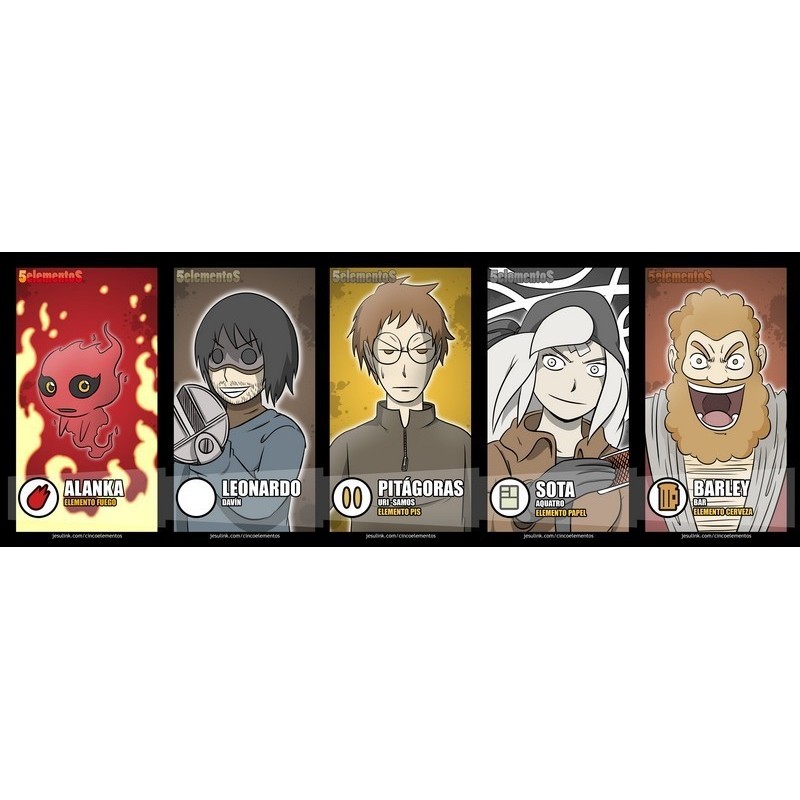 Marcapáginas 5 elementos nº06