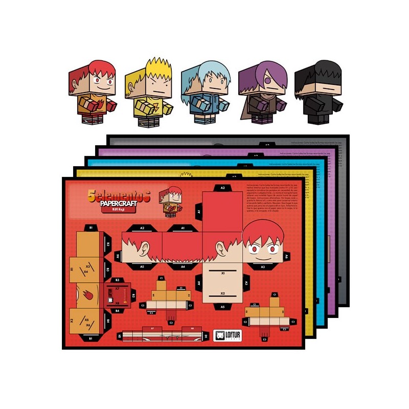 Papercraft 5 elementos Set 1 (Jesulink)