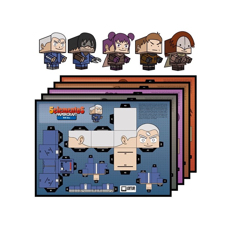 Papercraft 5 elementos Set 2 (Jesulink)