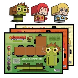 Papercraft 5 elementos (Colección completa y carpeta)