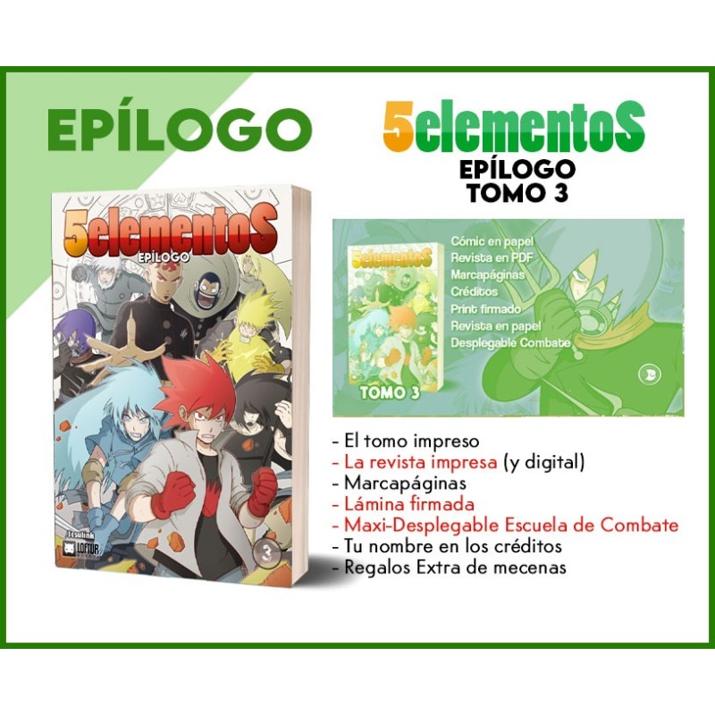 (RESERVA) 5 elementos Epílogo 3 (PACK COMBO)